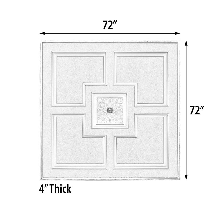 Art Frame Direct Majestic Square Ceiling Medallion Wayfair